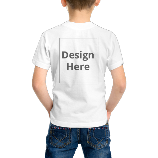 Custom Kid's Crew Neck T-Shirt - White