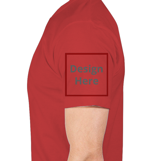 Custom Men's V-Neck T-shirt - Red