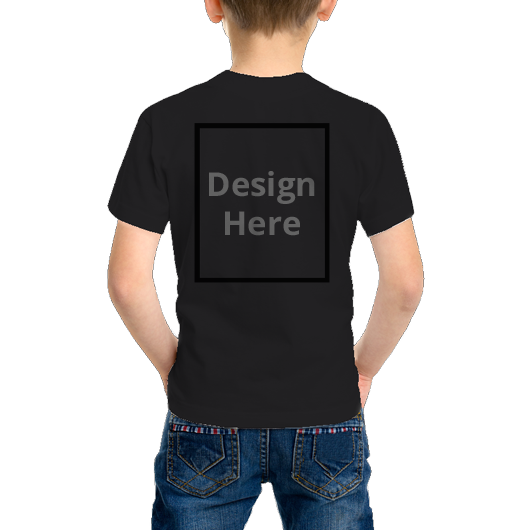 Custom Kid's Crew Neck T-Shirt - Black