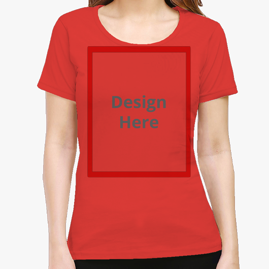 Custom Women's Crew Neck T-Shirt - Red