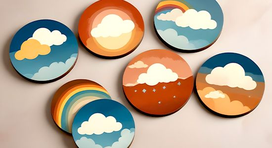 Custom Acrylic Coasters - Pack of 4