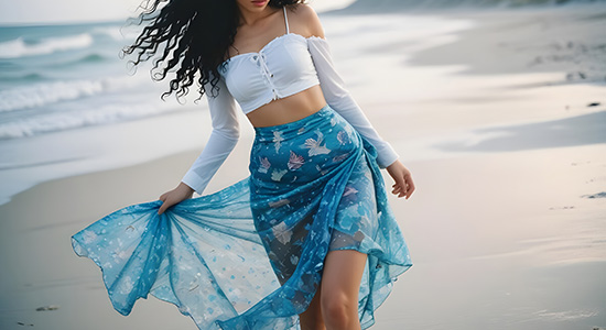 Custom Women's Half Sarong