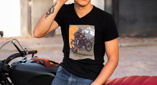 Custom Men's V-Neck T-shirt