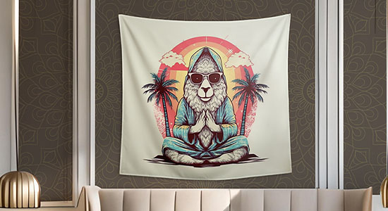 Custom Wall Tapestry - Rustic Jute