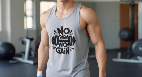 Custom Men's Muscle Tank - Grey