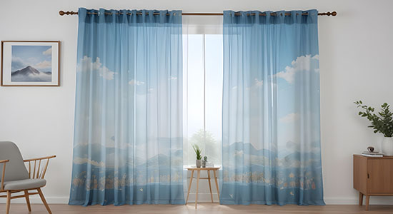 Custom Sheer Curtain - Linen Weave