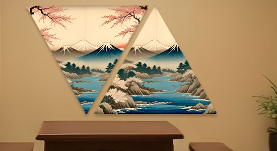 Custom Triangular Tapestry - Velvet Satin