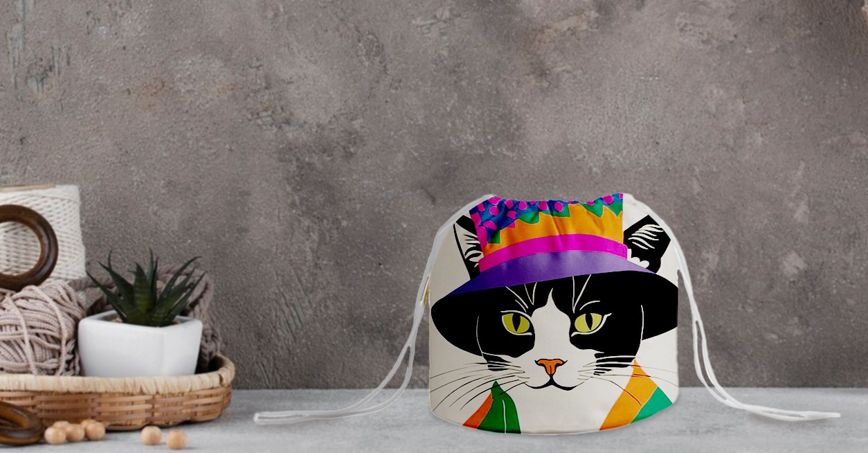 Personalized Drawstring Bucket Bag - Small