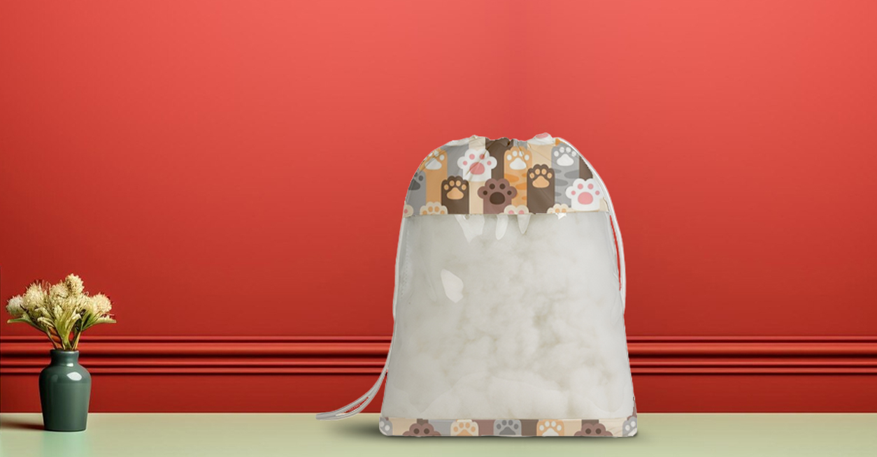 Personalized Clear Panel Drawstring Bag