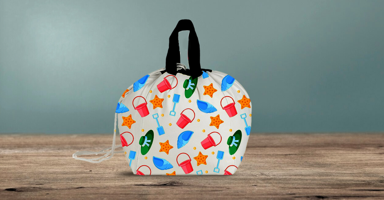 Personalized Knitted Drawstring Bag