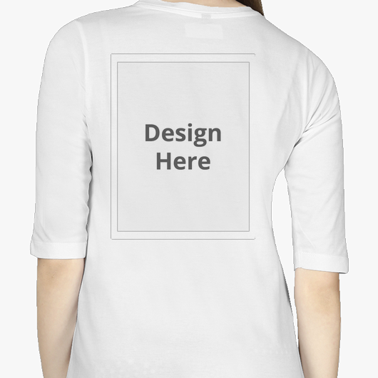 Custom Women's Long Top T-shirt - White