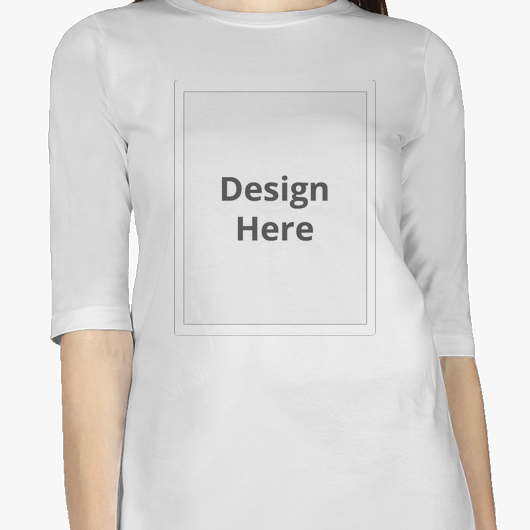 Custom Women's Long Top T-shirt - White