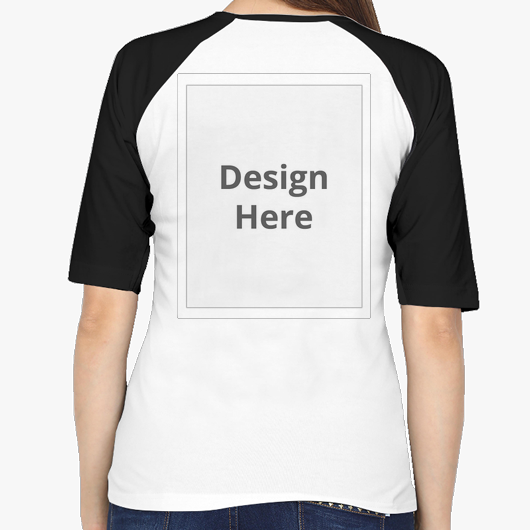 Custom Women's Raglan T-Shirt - White