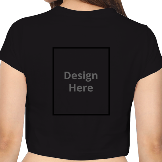 Custom Women's Crop Top - Black