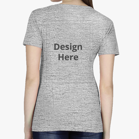 Custom Women's Crew Neck T-Shirt - Grey