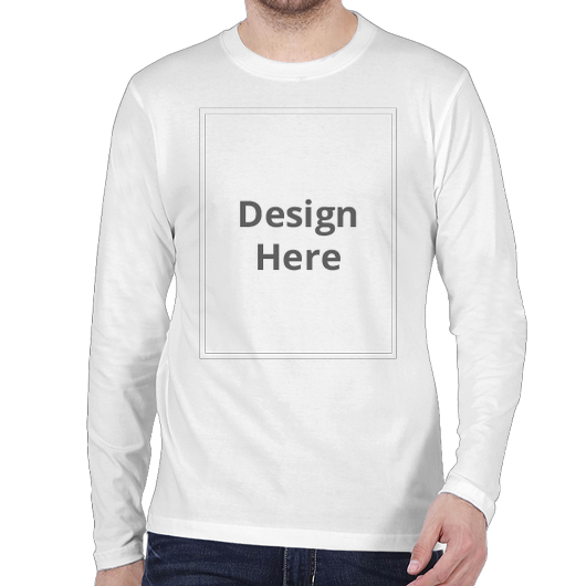 Custom Men's Long Sleeve T-Shirt - White