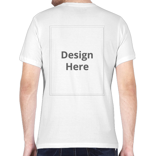 Custom Men's V-Neck T-shirt - White