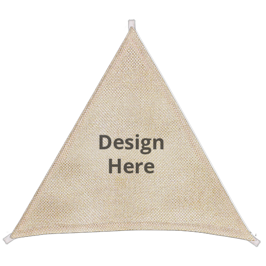 Custom Triangular Tapestry - Rustic Jute