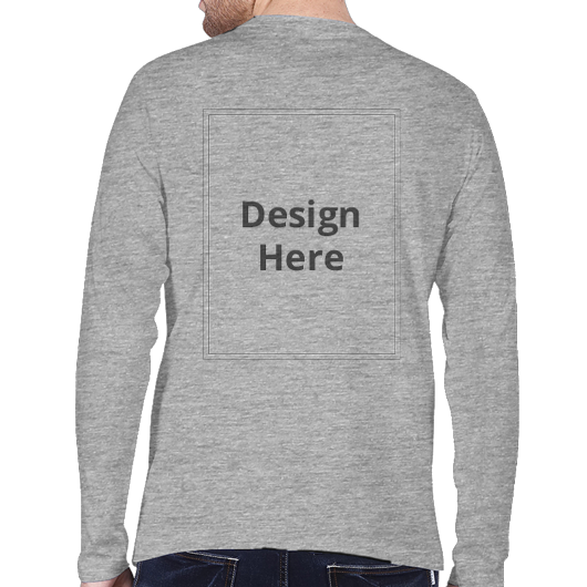 Custom Men's Long Sleeve T-Shirt - Grey
