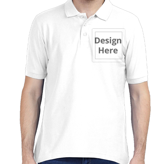 Custom Men's Polo Shirt - White