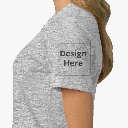 Custom Women's Crew Neck T-Shirt - Grey