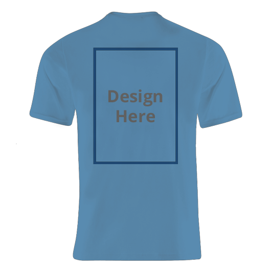 Custom Men's Moisture Wicking Crew Neck T-Shirt - Blue