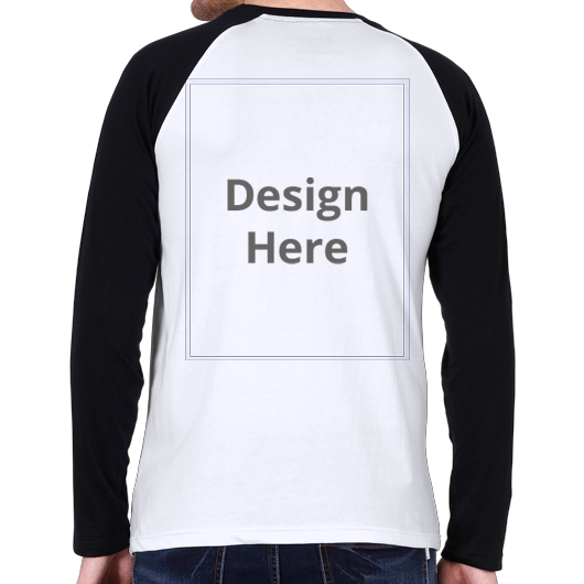 Custom Men's Raglan T-shirt - White