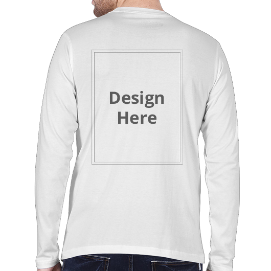 Custom Men's Long Sleeve T-Shirt - White