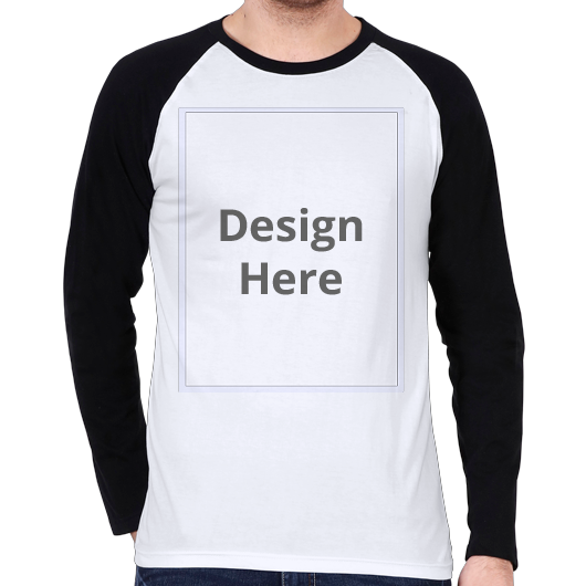 Custom Men's Raglan T-shirt - White
