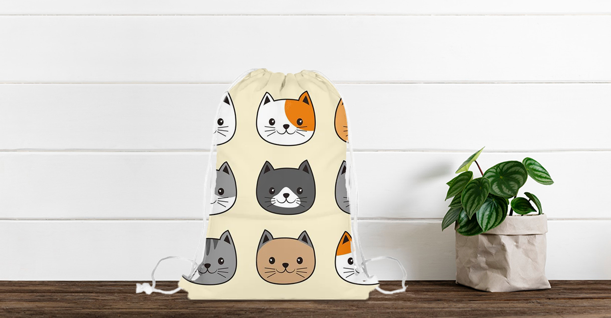 Personalized Drawstring Bag - Zippered