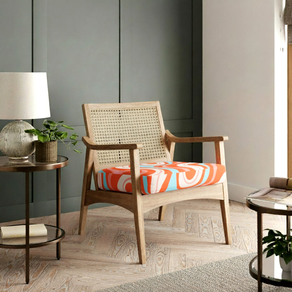 Custom Square Seat Cushion - Velvet Satin