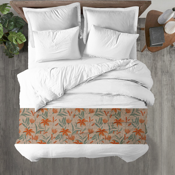 Custom Bed Runner - Rustic Jute