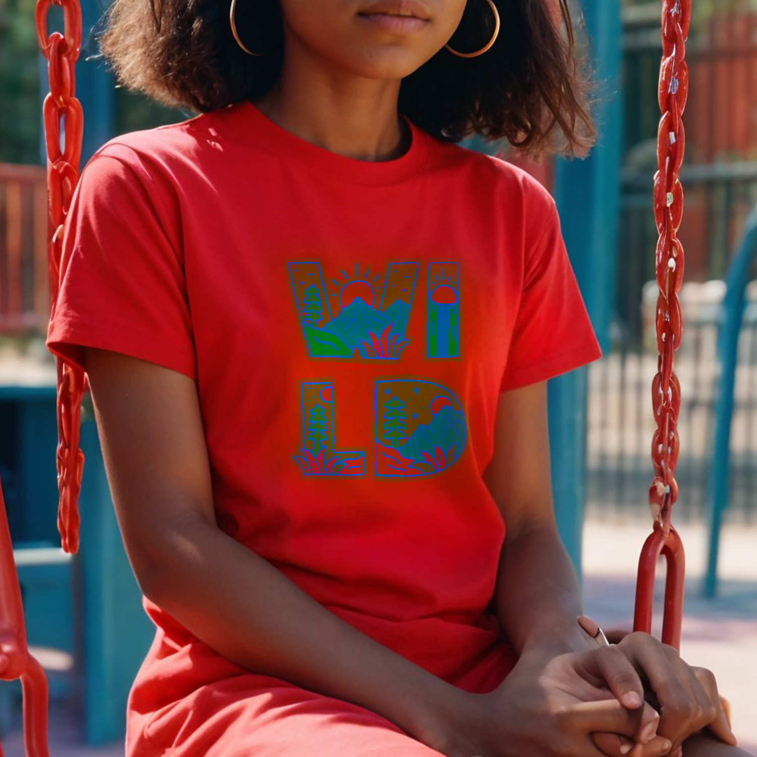 Custom Kid's Crew Neck T-Shirt - Red