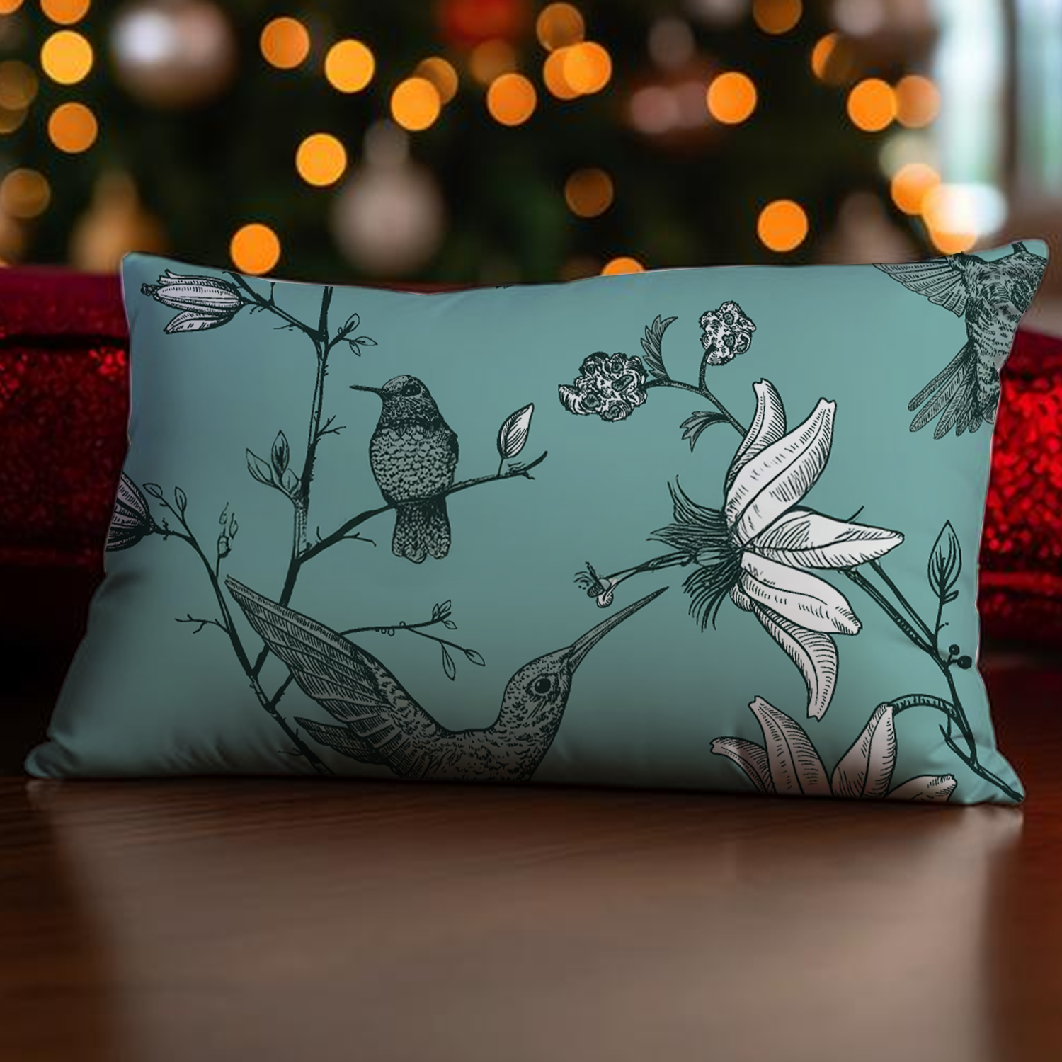 Custom Rectangle Throw Pillow - Velvet Satin