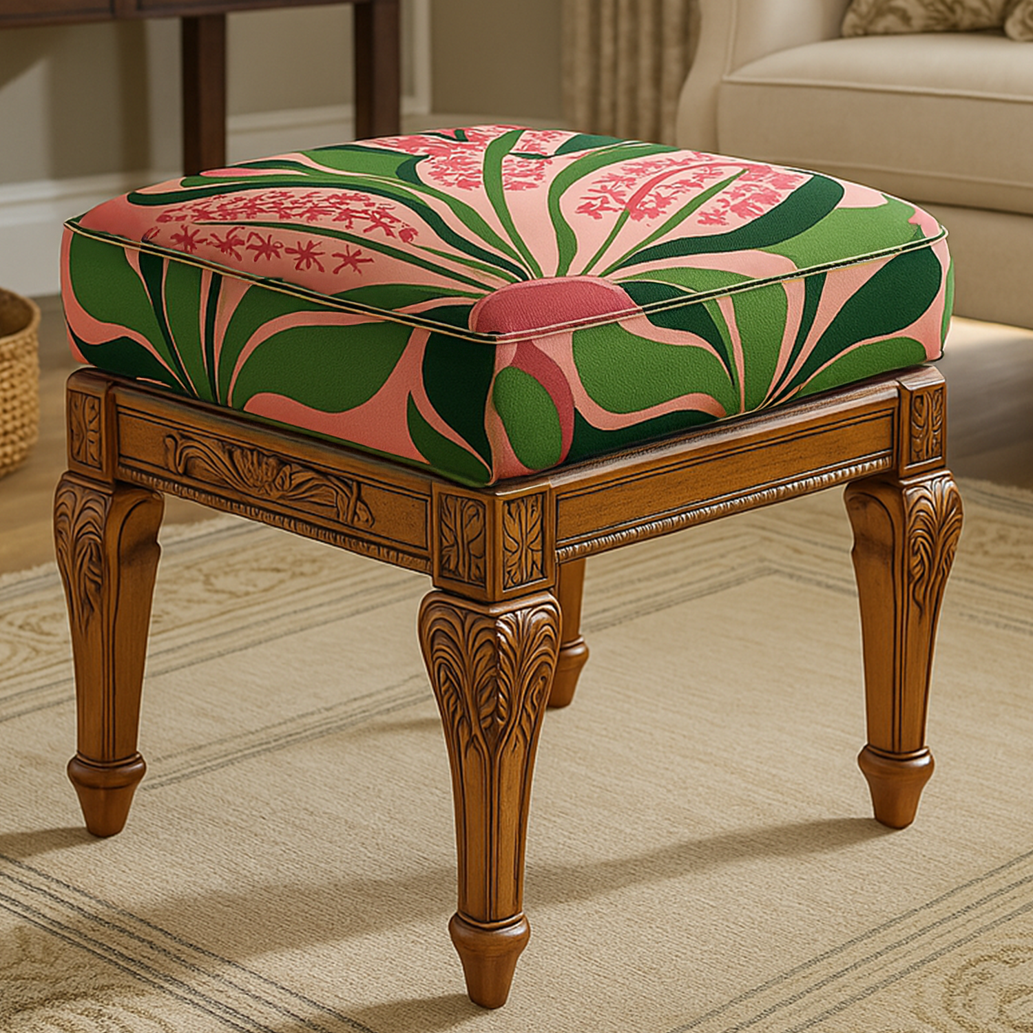 Custom Square Seat Cushion - Canvas