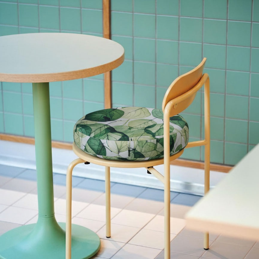 Custom Round Seat Cushion - Weave Loom