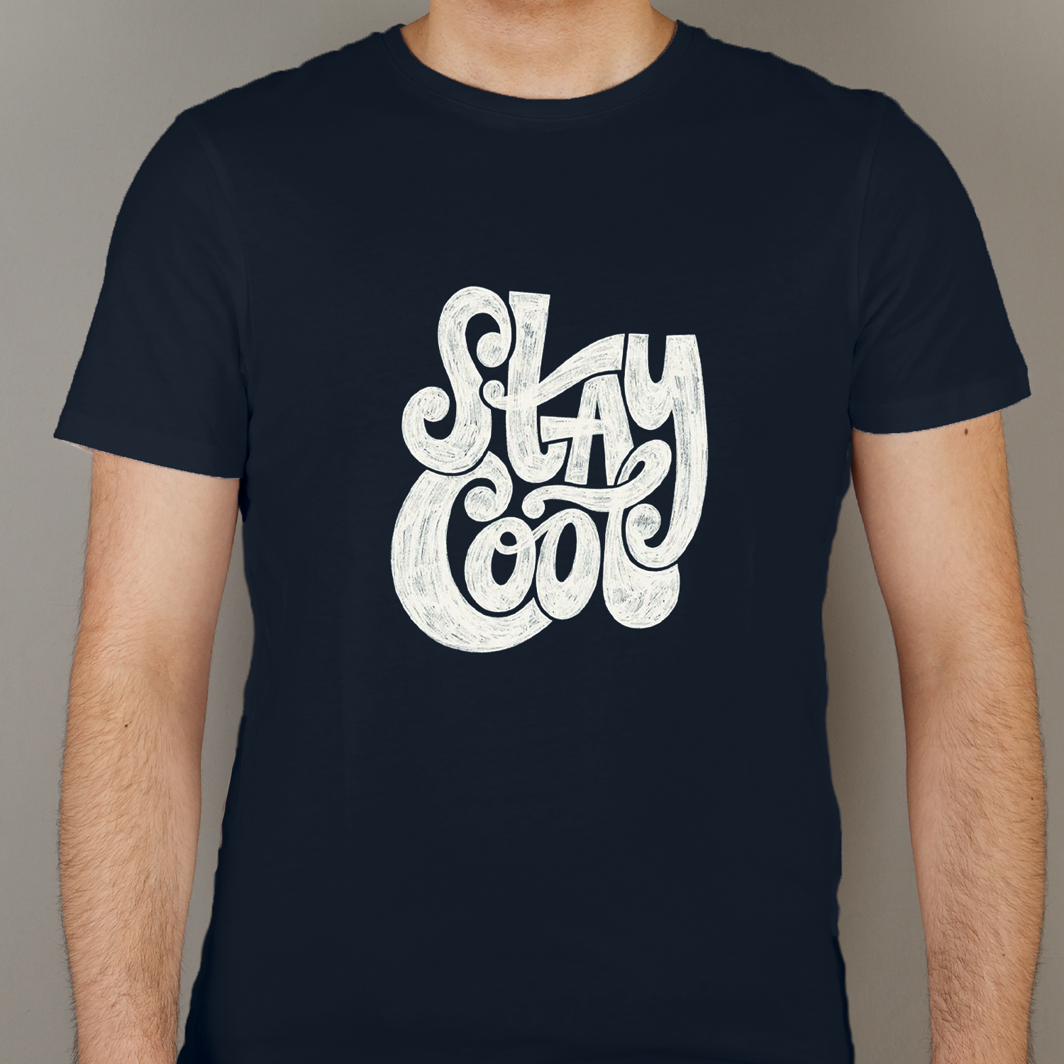 Custom Men's Crew Neck T-Shirt - Navy