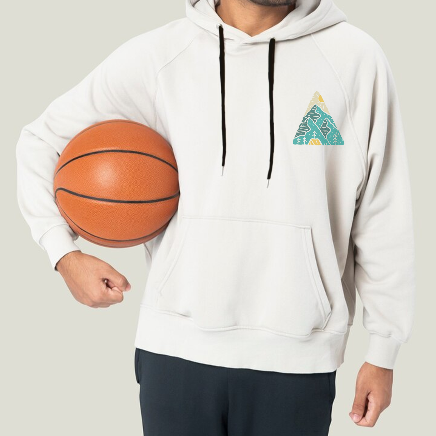 Personalized Men's Hoodie - Embroidered - White