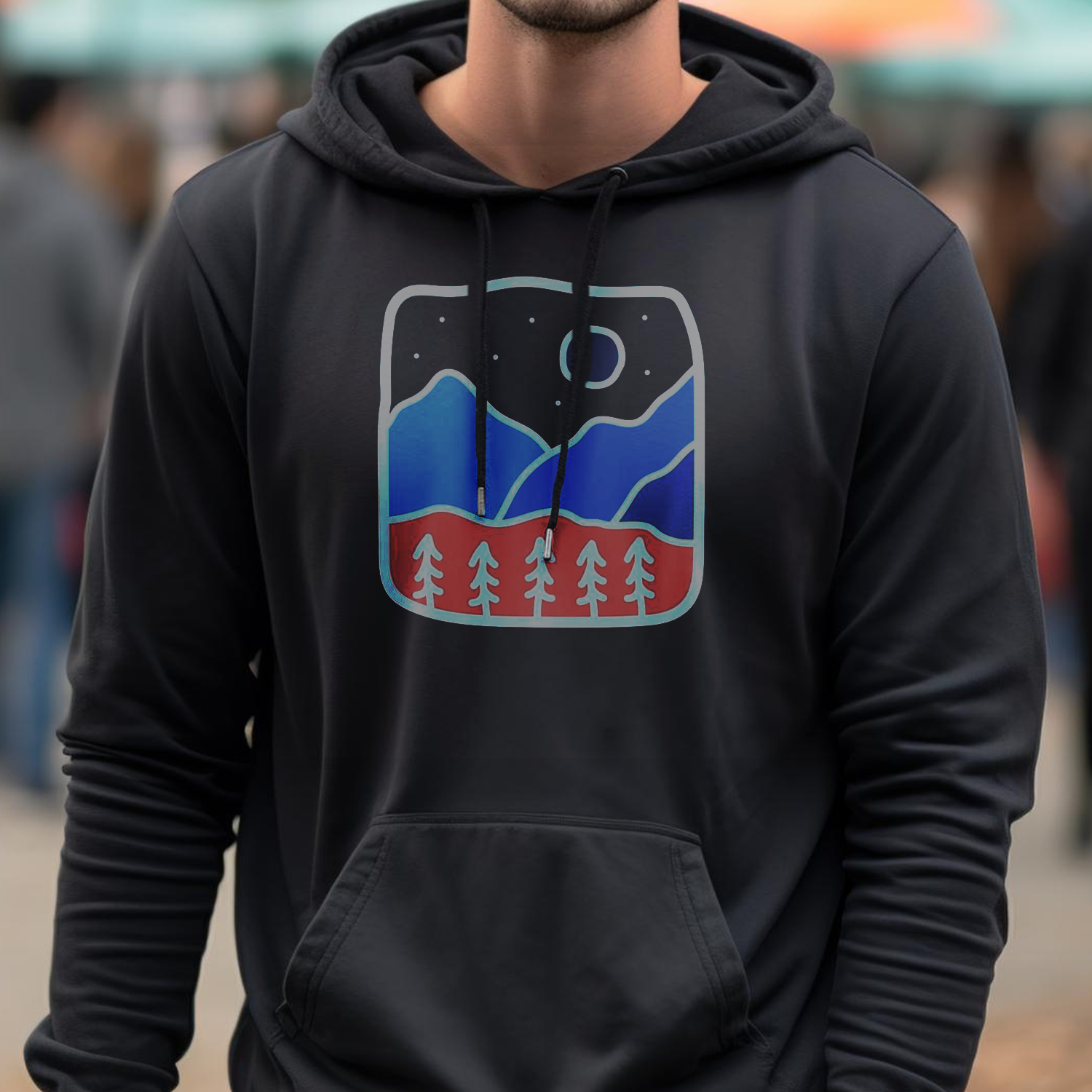 Custom Men's Hoodie - Black