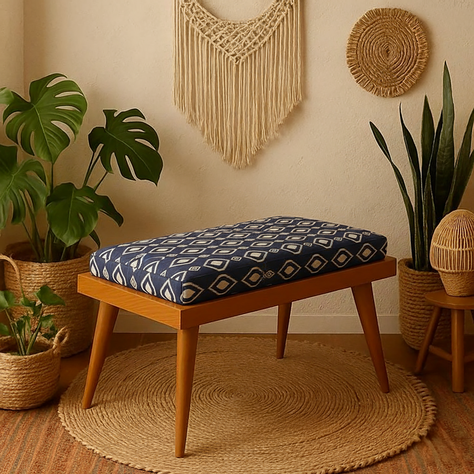 Custom Rectangle Seat Cushion - Weave Loom