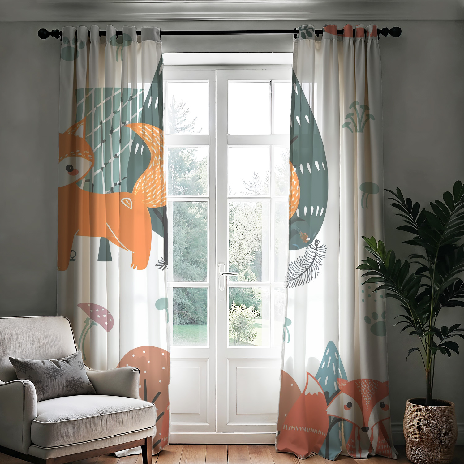 Custom Sheer Curtain - Linen Weave