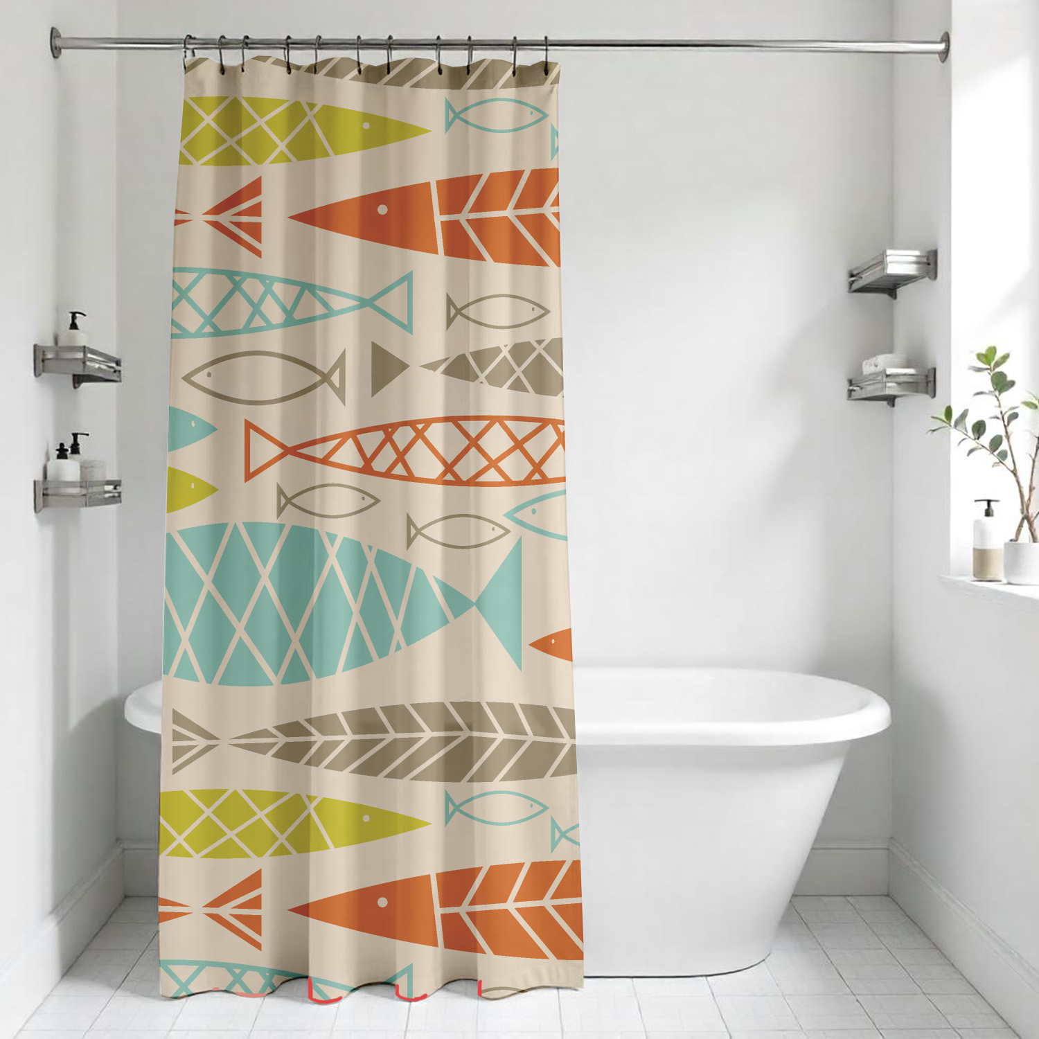 Custom Shower Curtain -  Hydro Shield - Peach