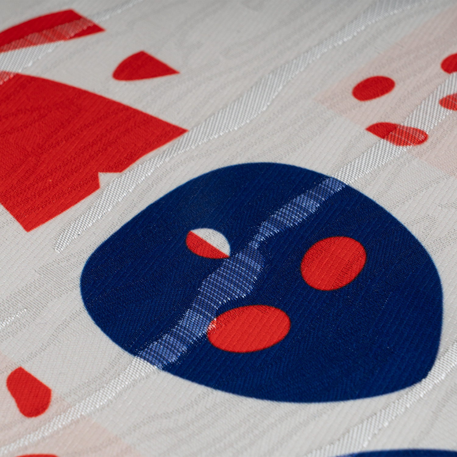 Polyester Fabric - Silver Jacquard