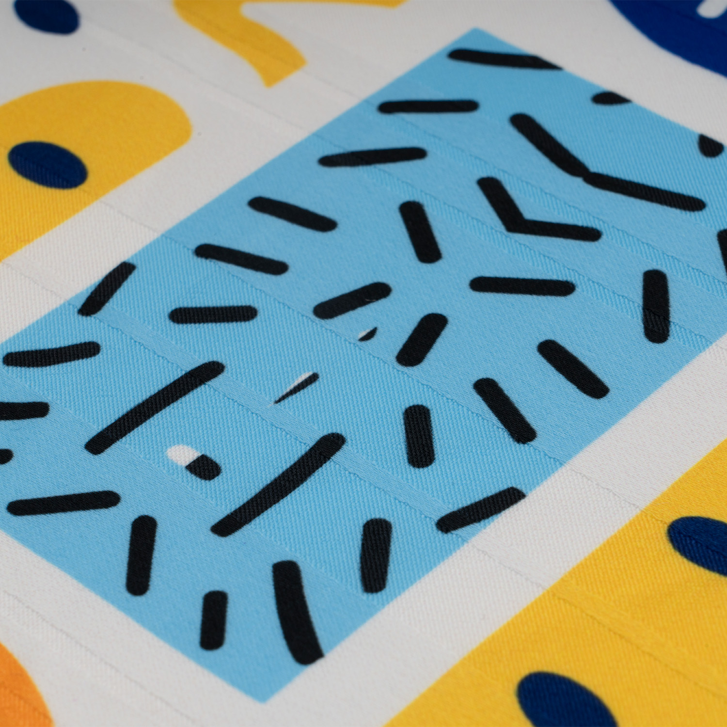 Polyester Fabric - Striped White