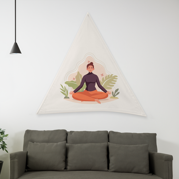 Custom Triangular Tapestry - Velvet Satin