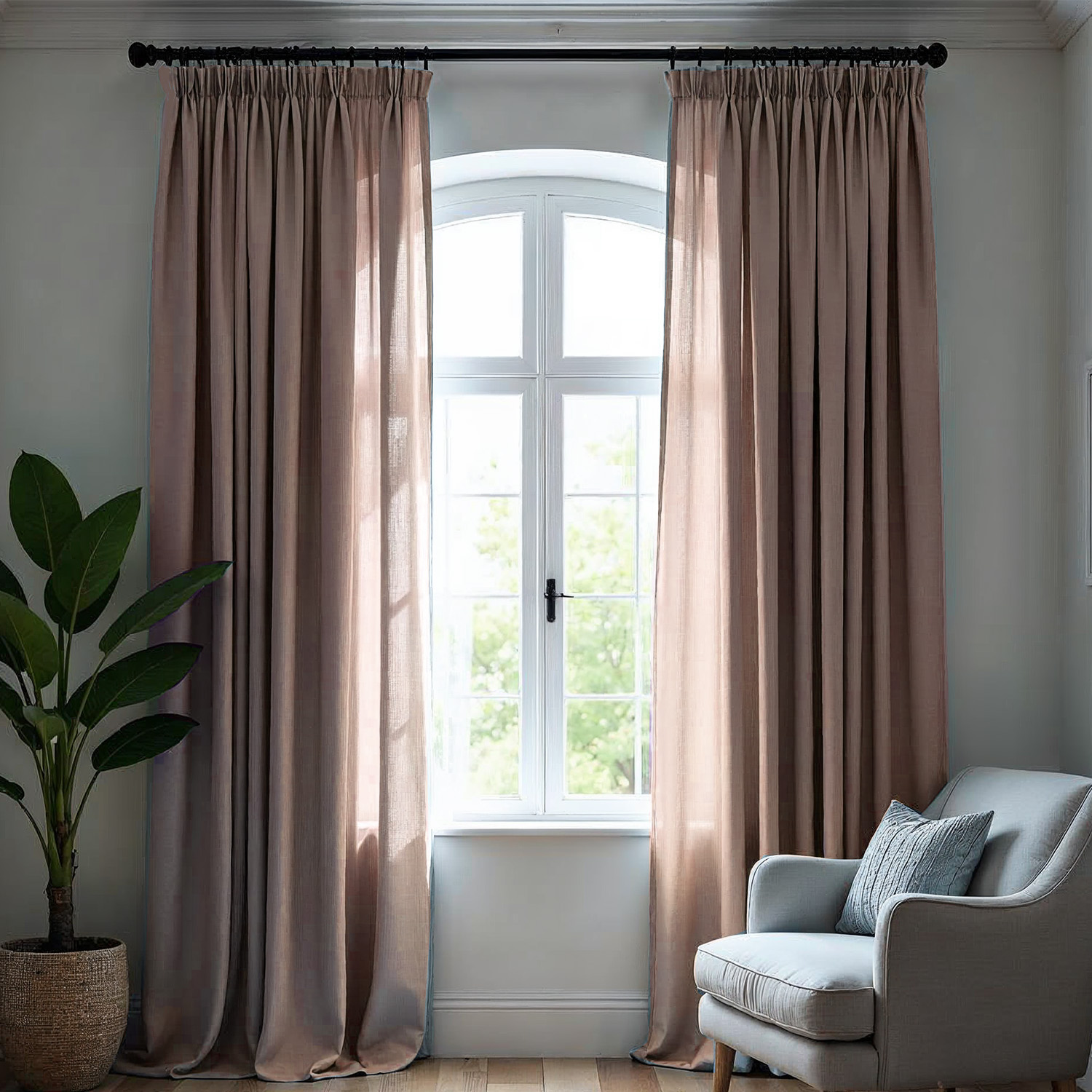 Custom Drapes - Tailored Pleats