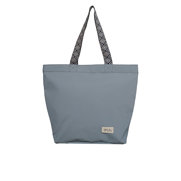 Large Zipper Tote - Gray