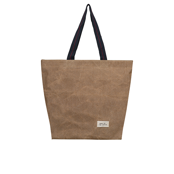 Large Zipper Tote - Tan