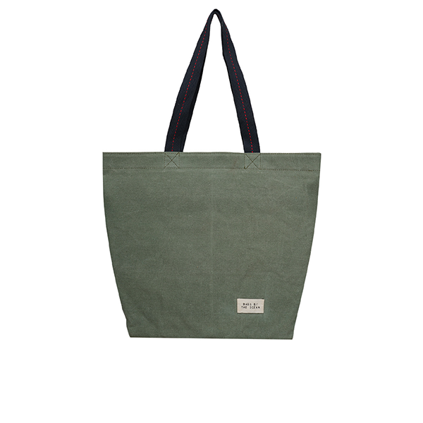 Large Zipper Tote - Olive Green