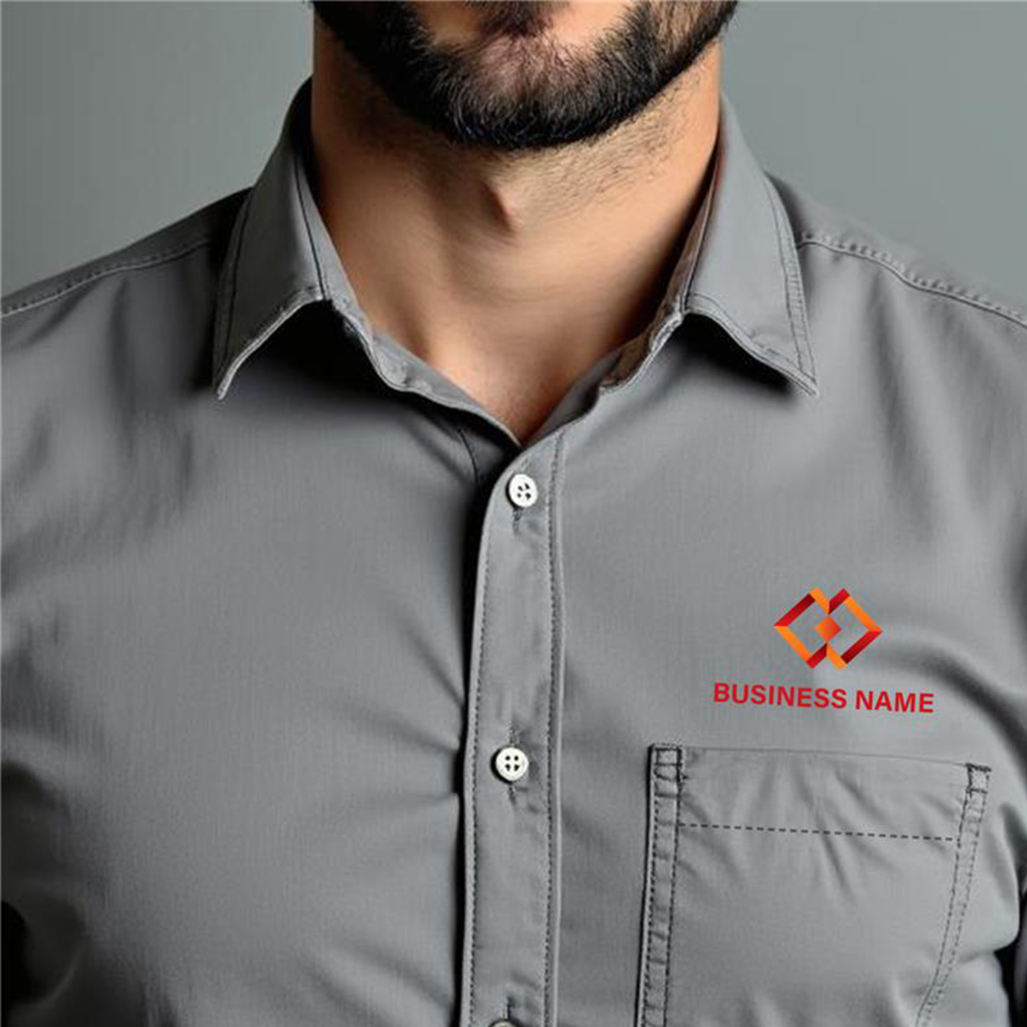 Personalized Dress Shirt - Grey